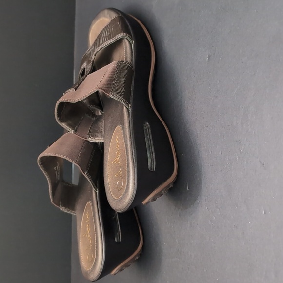 Nike Air/Cole Haan Woman's Brown Wedge Slingback Sandals,Size 7 B. - Picture 5 of 10